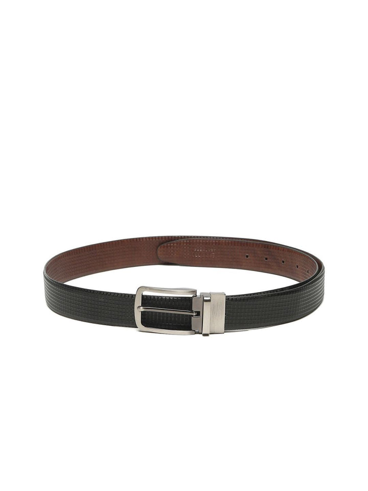 Teakwood Leathers Men Textured Leather Reversible Formal Belt