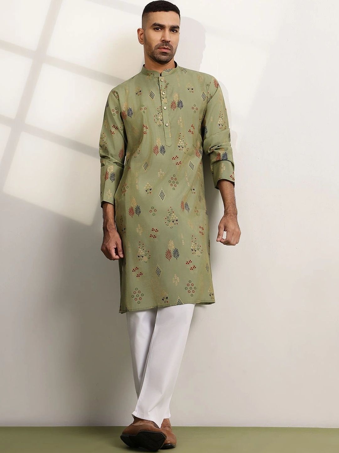 Anouk Men Ethnic Motifs Printed Regular Kurta with Pyjamas