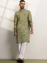 Anouk Men Ethnic Motifs Printed Regular Kurta with Pyjamas