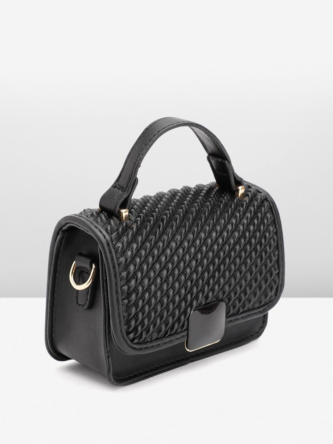 DressBerry Textured Structured Satchel