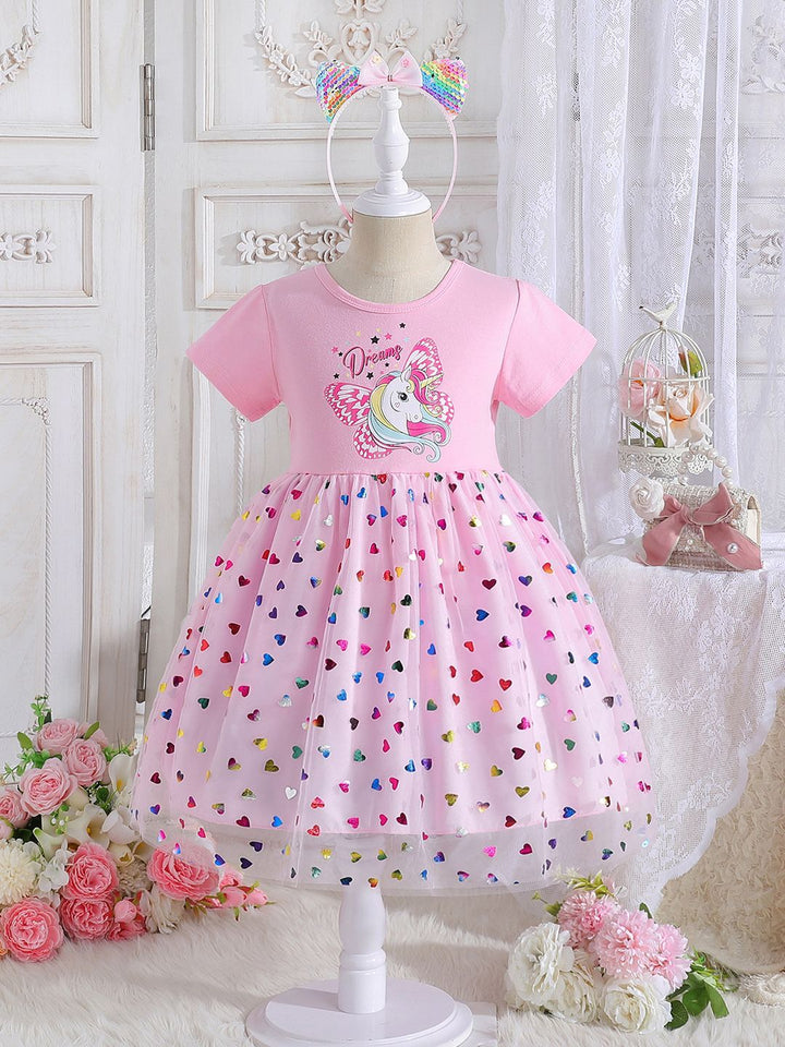 YK Floral Print Fit & Flare Dress