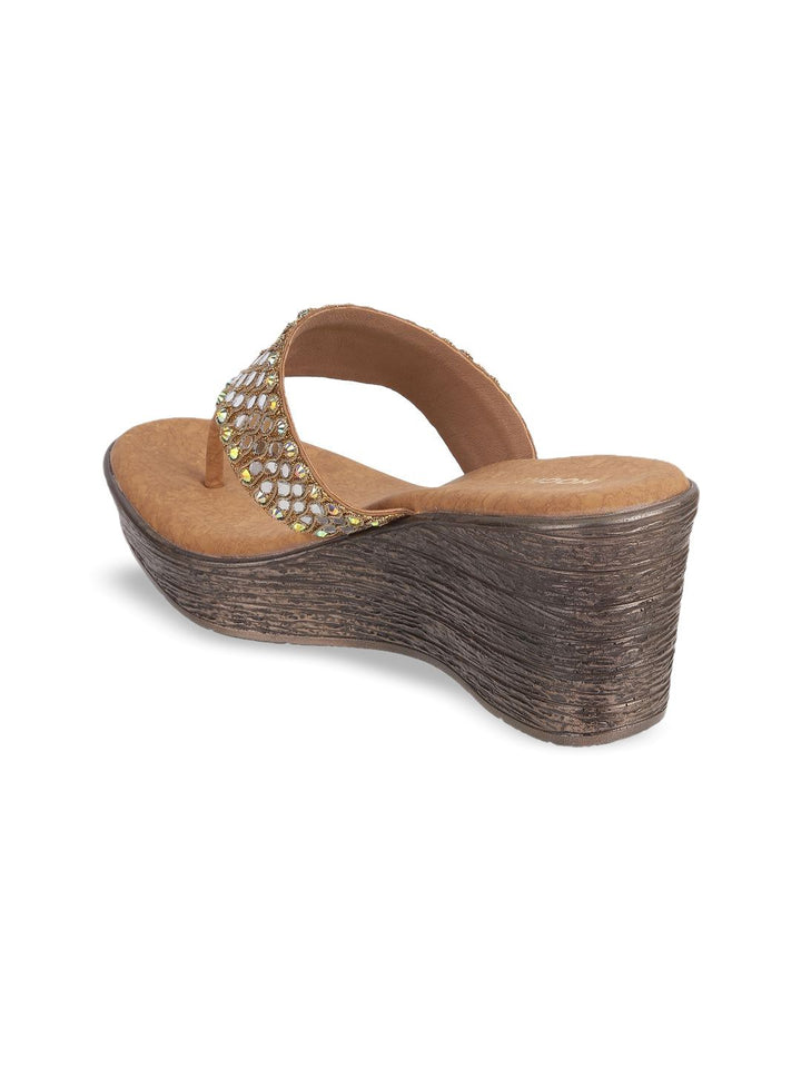 Mochi Embellished Wedge Sandals