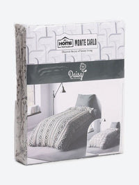 Monte Carlo Grey & White Printed Mild Winter 150 GSM Single Bed Dohar