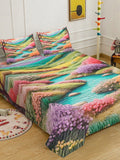 Myntra Elegant Homes Abstrak Printed Dilengkapi 400 TC King 7D Cadar Dengan 2 Sarung Bantal