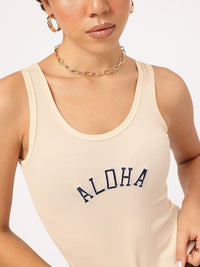 DressBerry Wordy Wonder Ribbed-Ready Street Style Top
