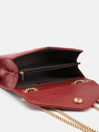 DressBerry Structured Quilted Sling Bag with Lock Detail