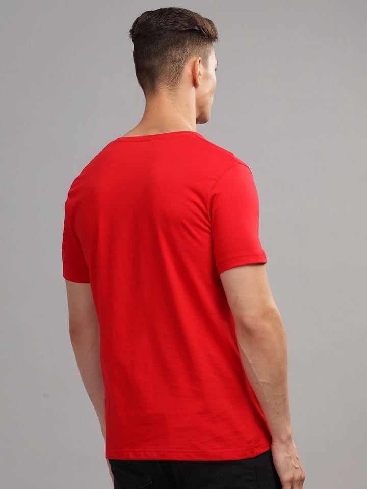 ADRO Men Typography Printed Applique T-shirt