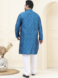 SOJANYA PLUS Plus Size Mandarin Collar Kurta with Pyjama