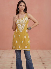 House of Chikankari Women Floral Embroidered Chikankari Kurta