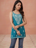 Rumah Wanita Chikankari Sulam Kurta Chikankari