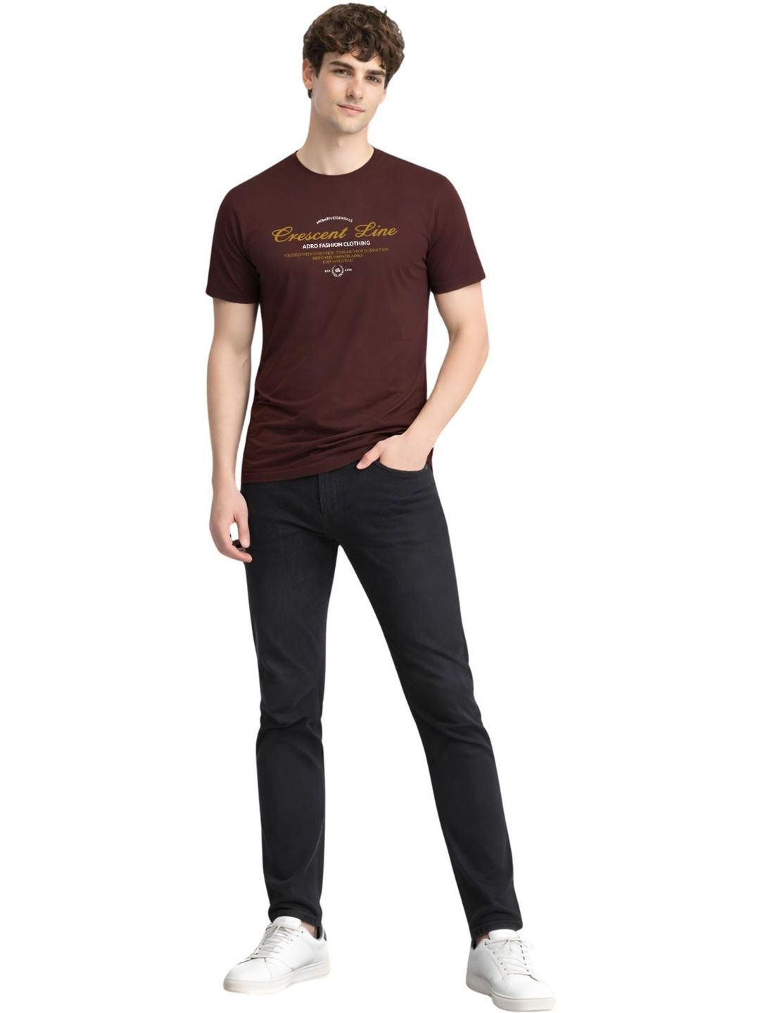 ADRO Men Typography Printed T-shirt
