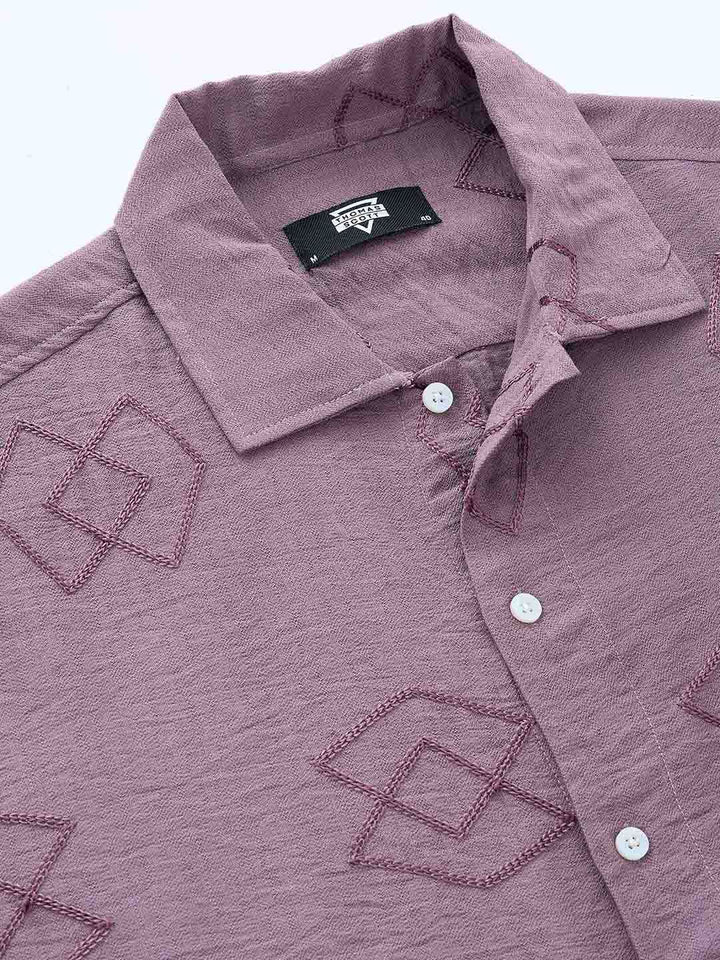 Thomas Scott Men Embroidered Regular Fit Casual Shirt