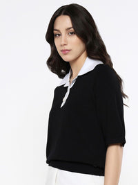 RAREISM Flared Sleeve Cotton Styled Back Top