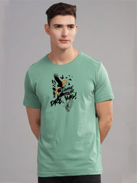ADRO Men Printed Applique T-shirt