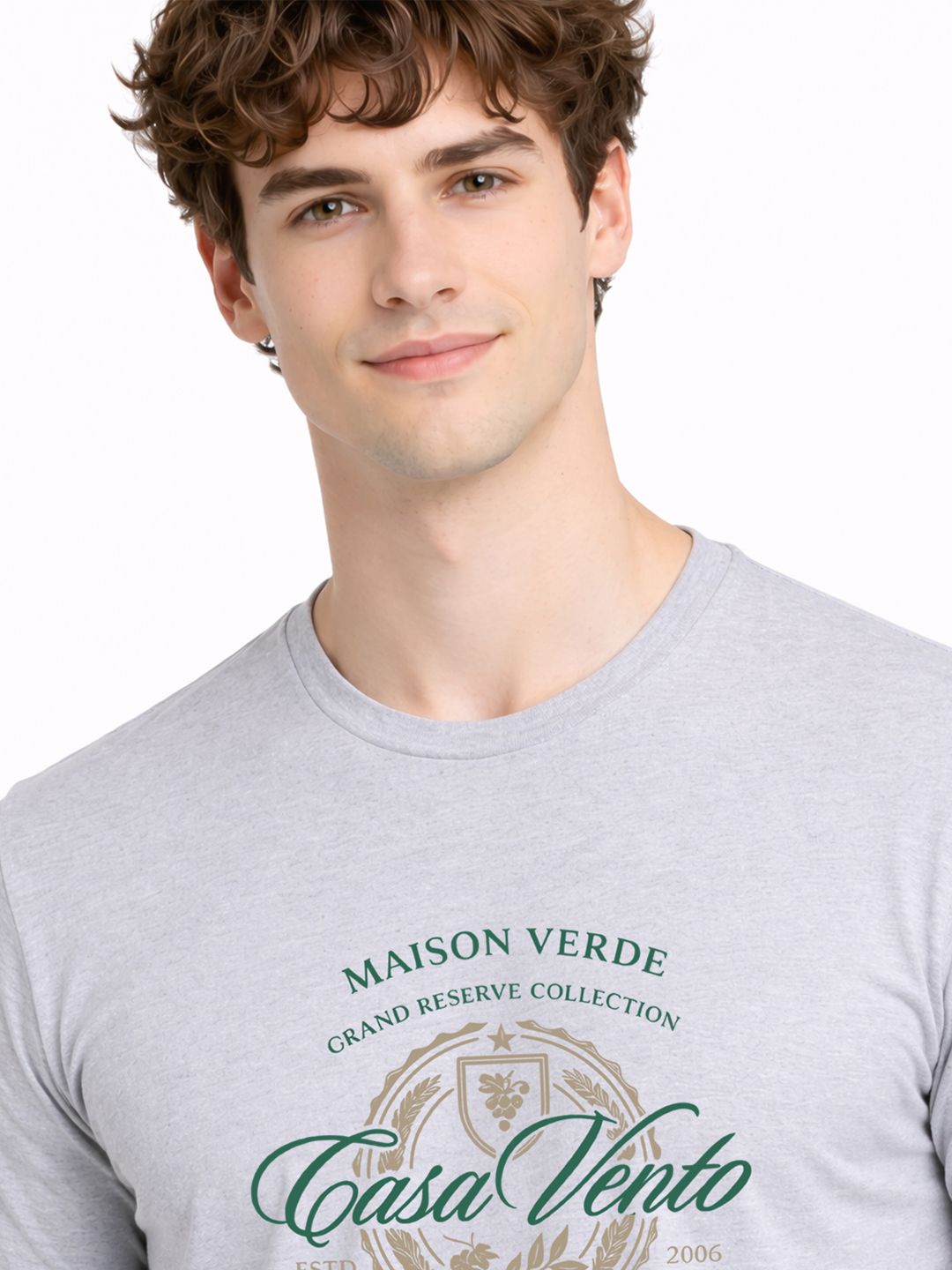 ADRO Typography Printed Round Neck Short Sleeves Regular Fit Pure Cotton T-shirt