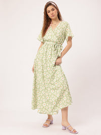 DressBerry Daisy Dream Floral Print Wrap Maxi Dress