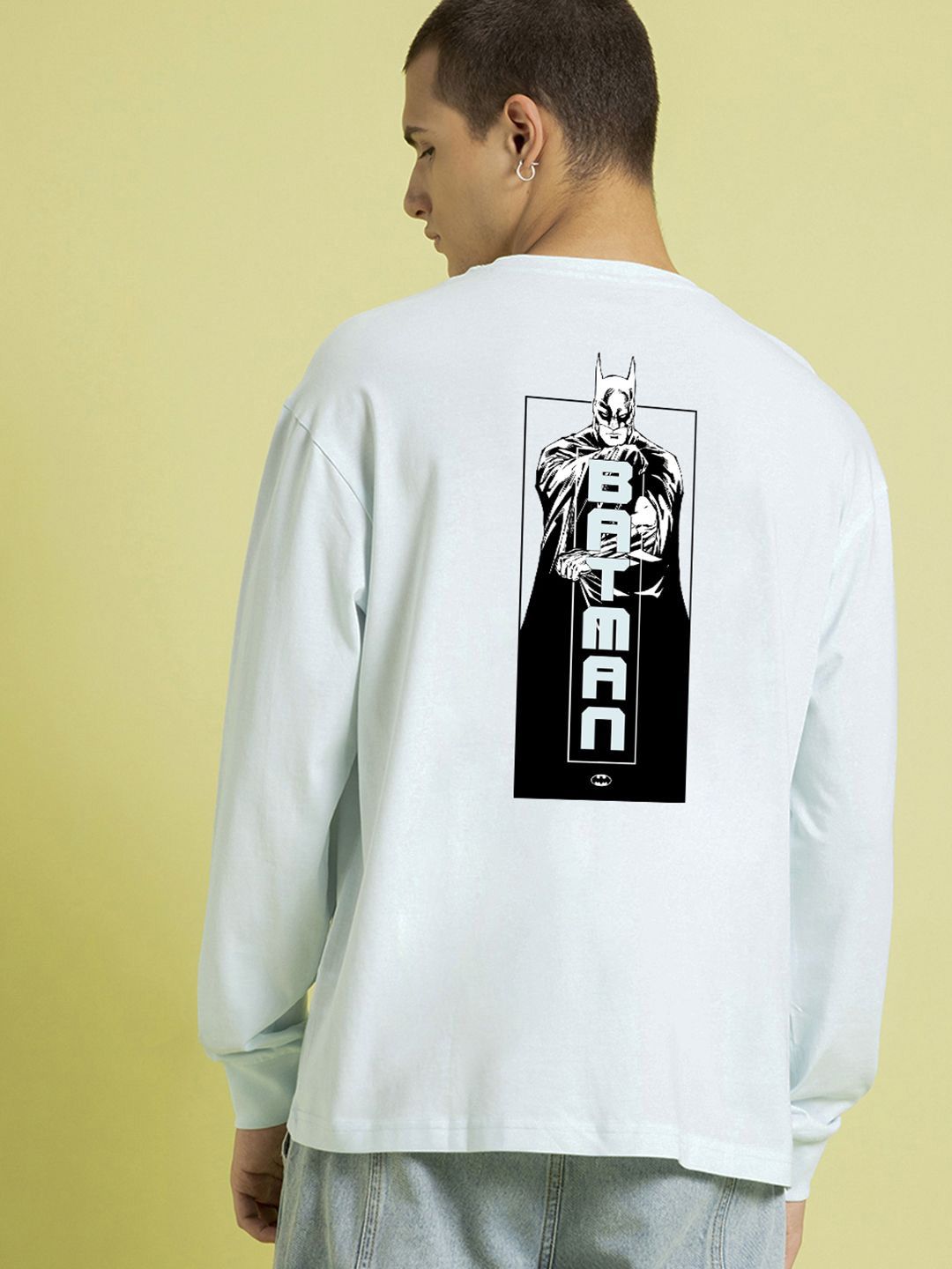 Bewakoof DC Batman Men's Graphic Oversized T-Shirt