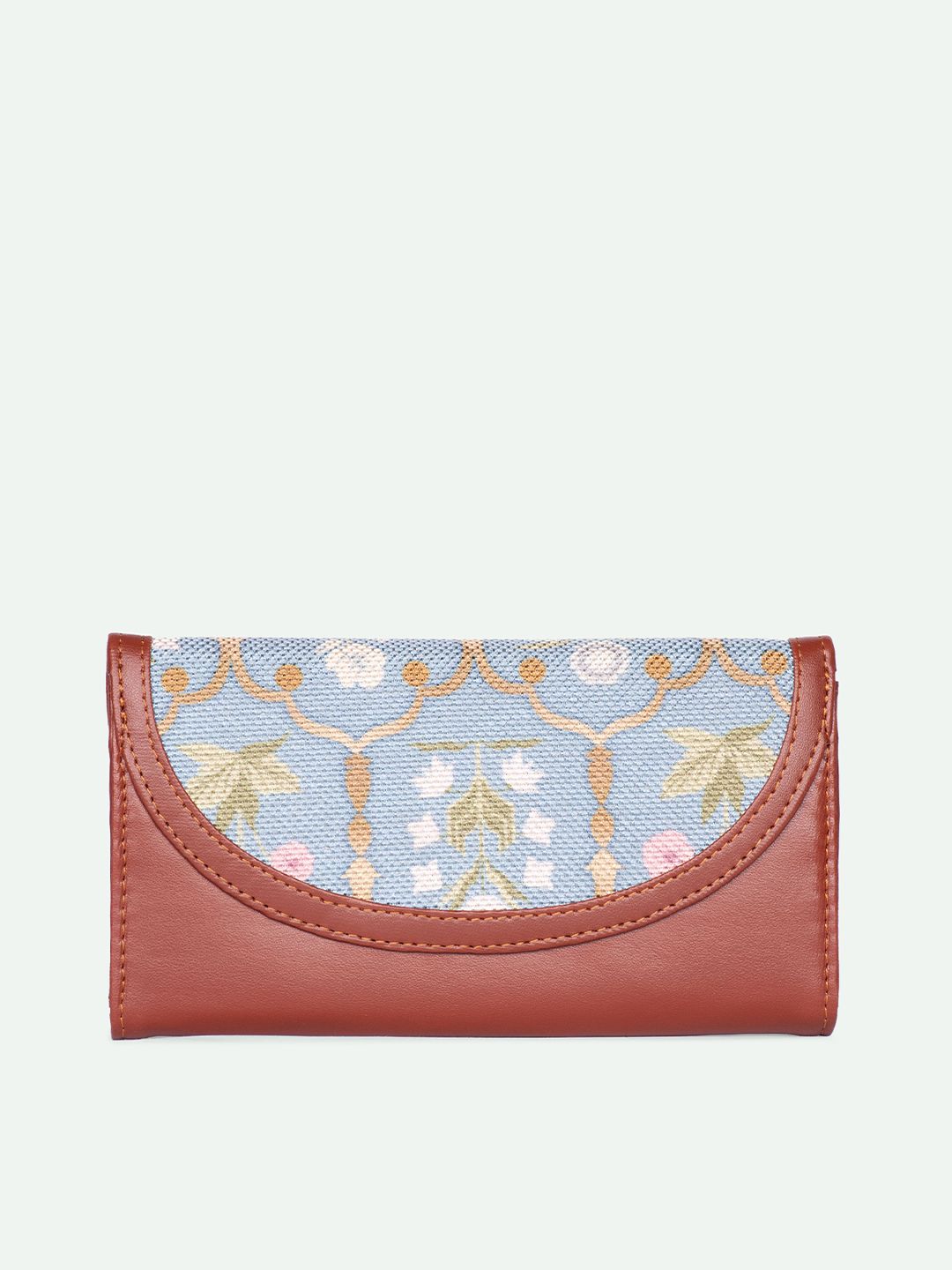 ZOUK Women Floral Printed Jaipur Fresco Kyra Flap Wallet