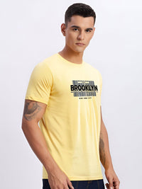 ADRO Typography Printed Round Neck Cotton T-shirt