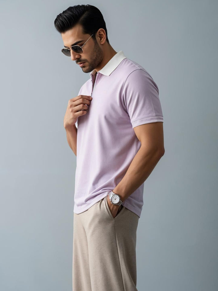 ADRO Men Lavender Cotton Tshirts