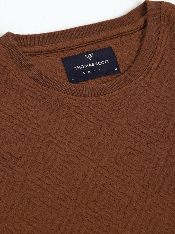 Thomas Scott Men Anti Odour Solid Round Neck T-Shirt