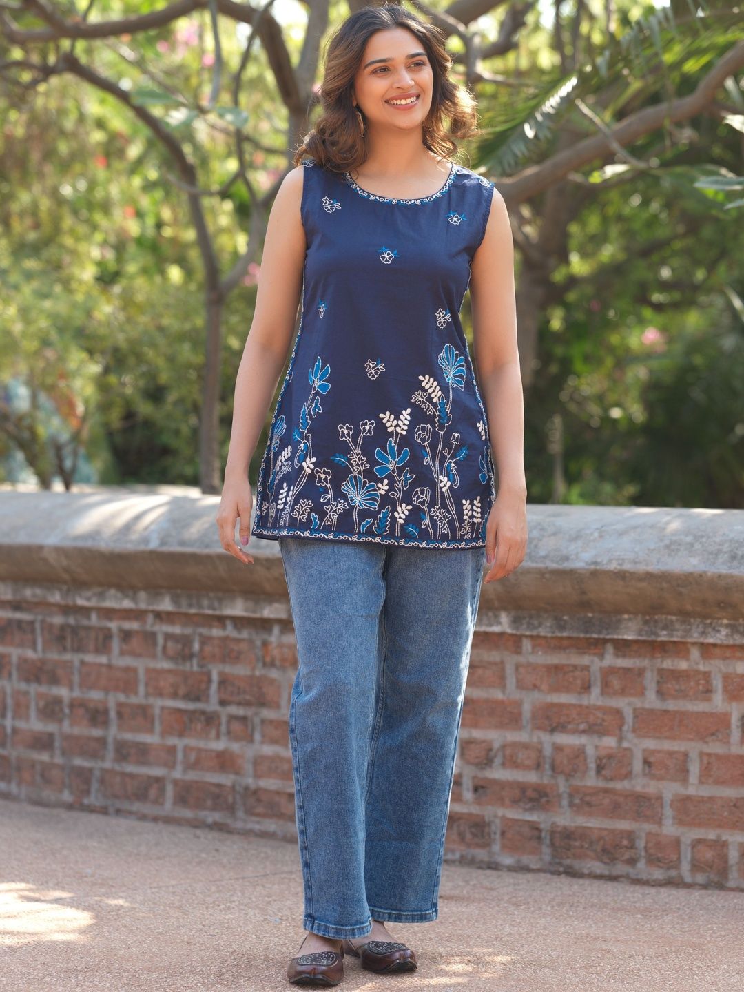 Baju Atasan Cotton Floral Print Mamicha