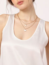 DressBerry Satin Glam Longline Top