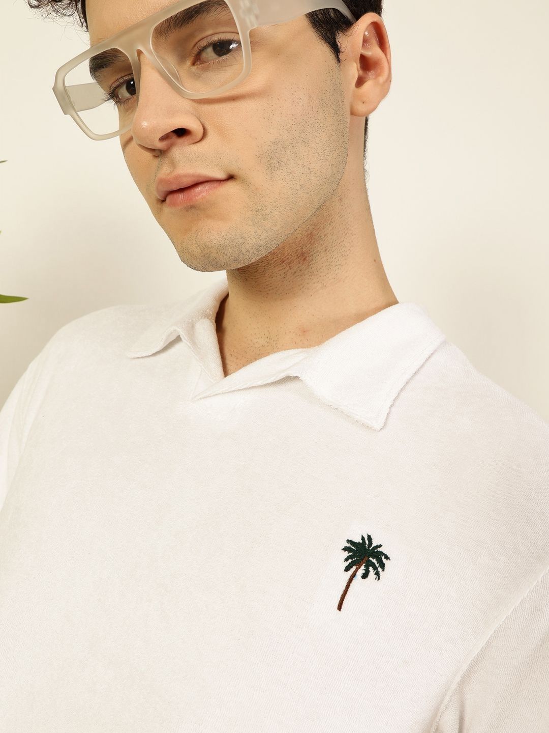Thomas Scott Men Solid Polo Collar Cotton Relaxed Fit T-Shirt