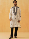SOJANYA LUXE Ethnic Motifs Embroidered Thread Work Straight Kurta With Trousers