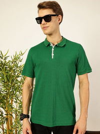 Thomas Scott Men Solid Polo Collar Cotton T-shirt