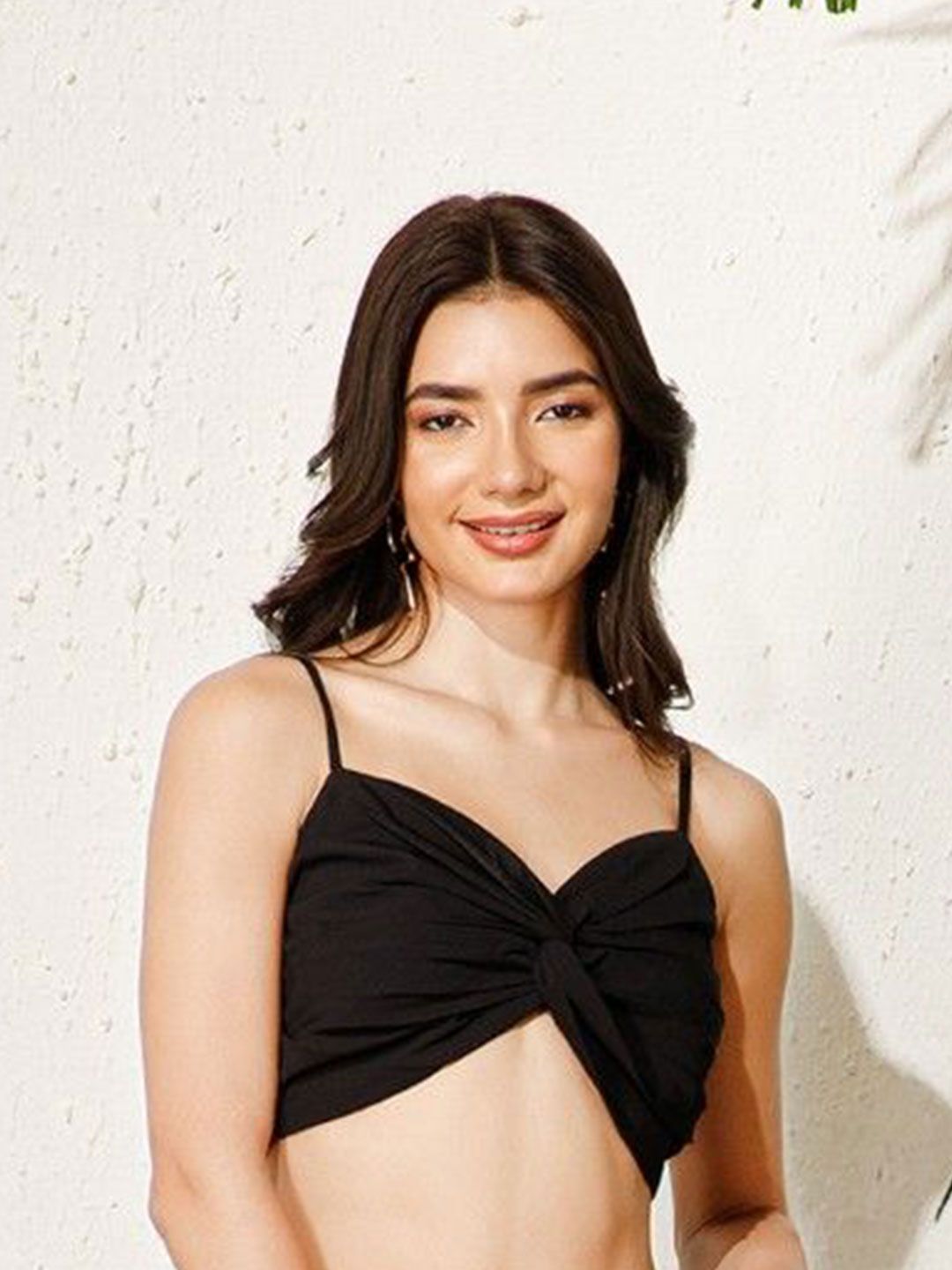 Berrylush Women  Shoulder Straps Cotton Crop Top