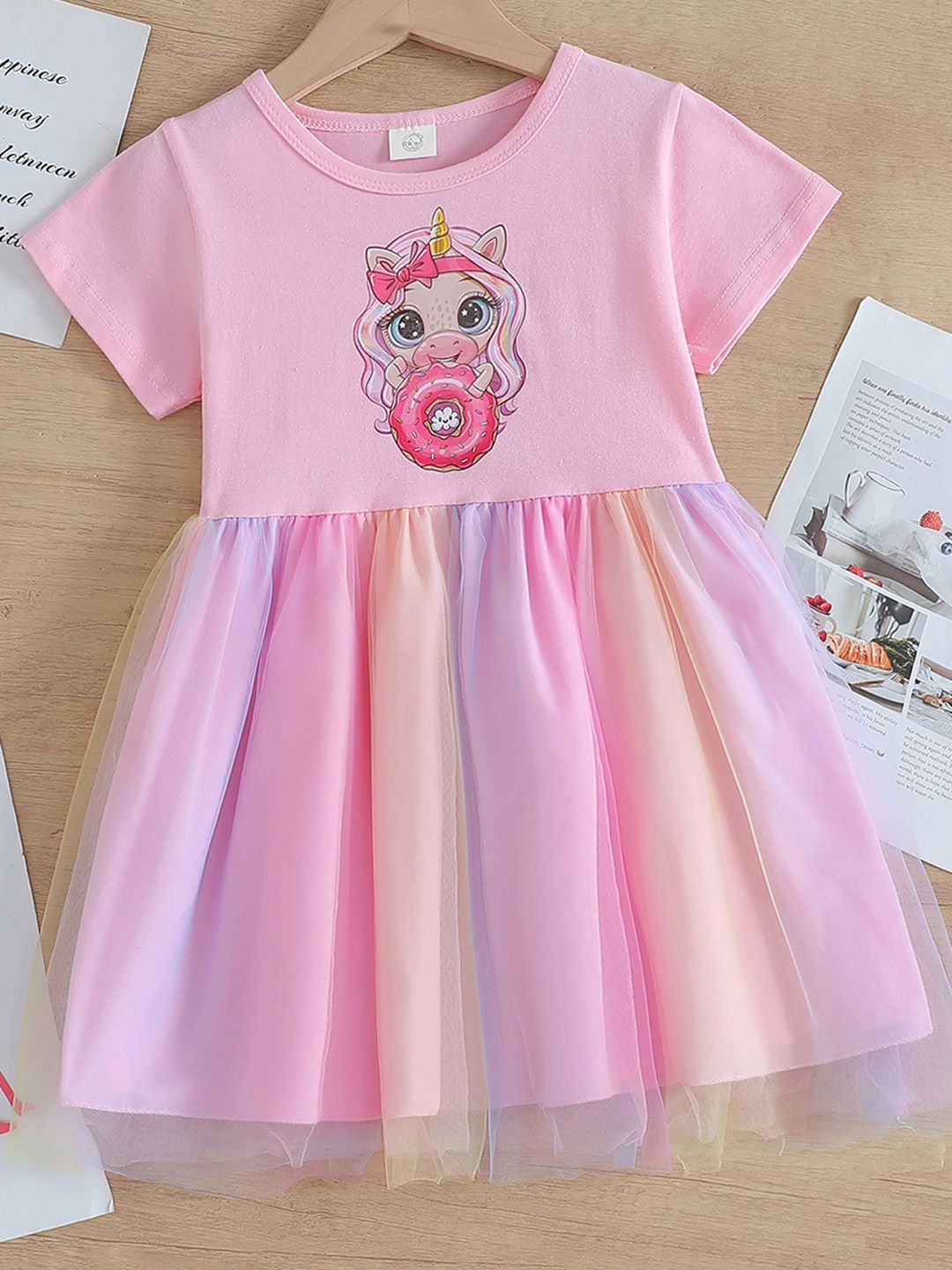 YK Print Fit & Flare Dress
