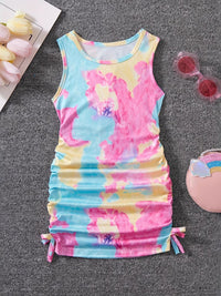 YK Print Blouson Dress