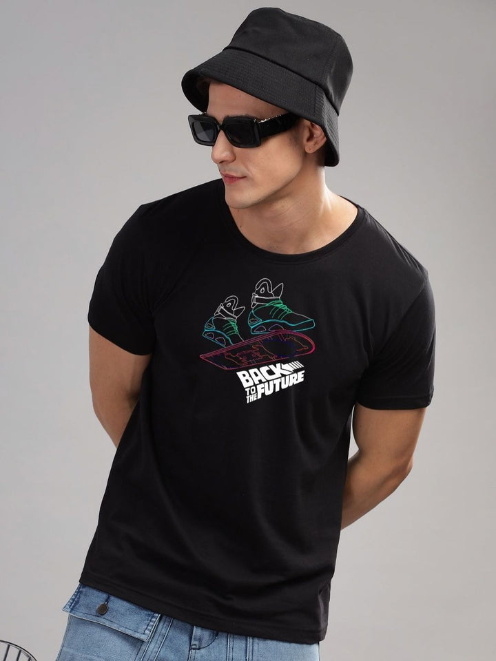 ADRO Men Typography Printed Applique T-shirt