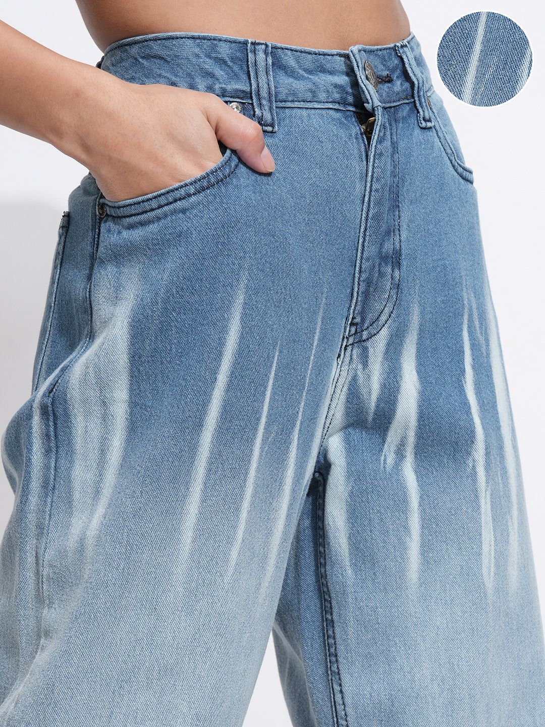 Tokyo Talkies Women High Rise Dad Fit Jeans