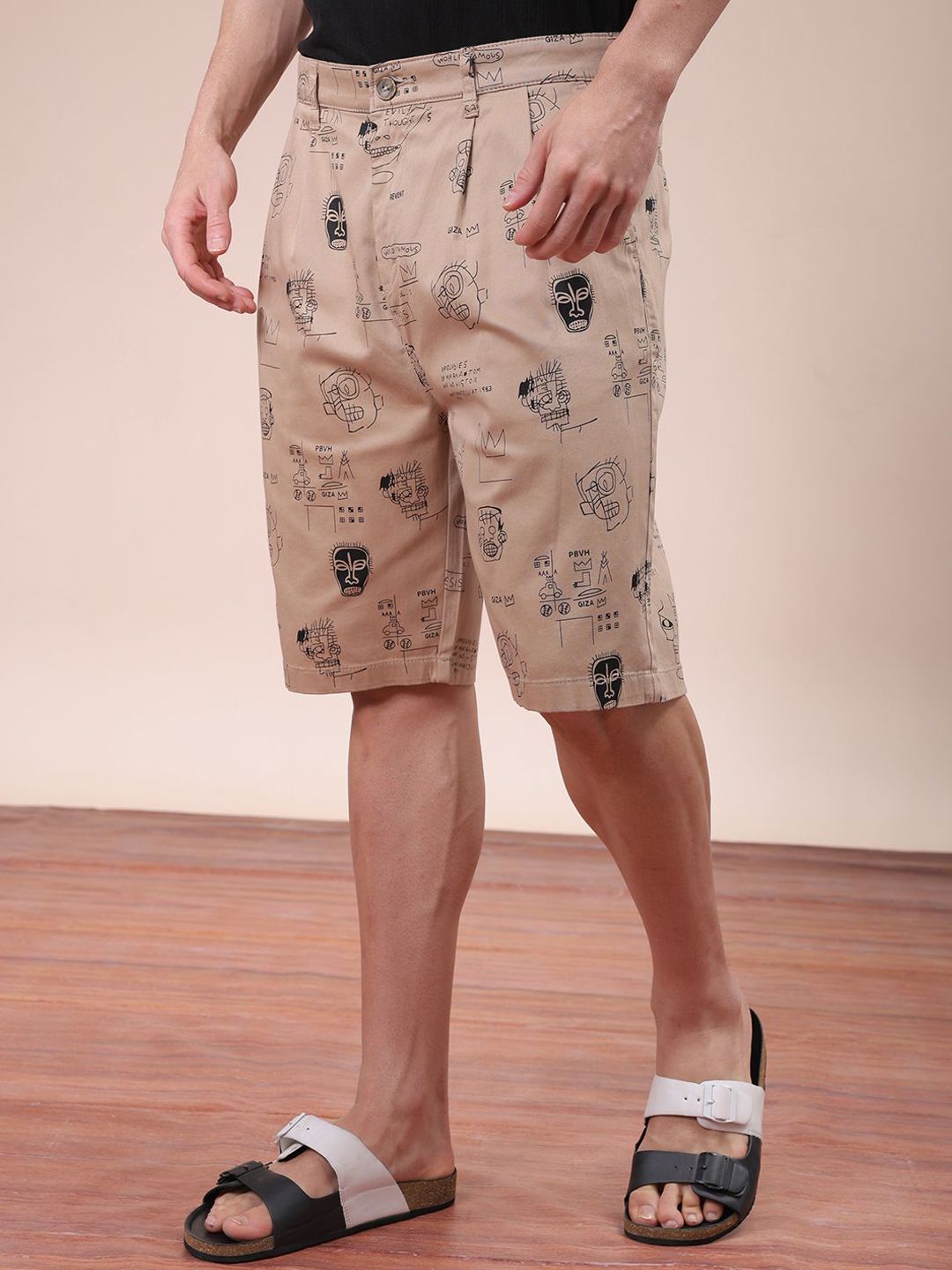 The Indian Garage Co Men Mid-Rise Printed Shorts