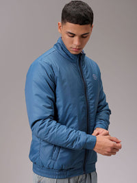 The Indian Garage Co Men High Neck Solid Revesible Bomber Jacket