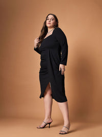 SASSAFRAS Curve Midi Dress