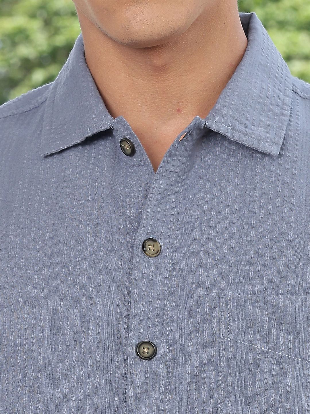 Thomas Scott Men's Premium Seersucker Cotton Casual Shirt