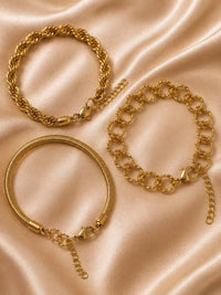 PANASH Set Of 3 Gold-Plated Wraparound Bracelet