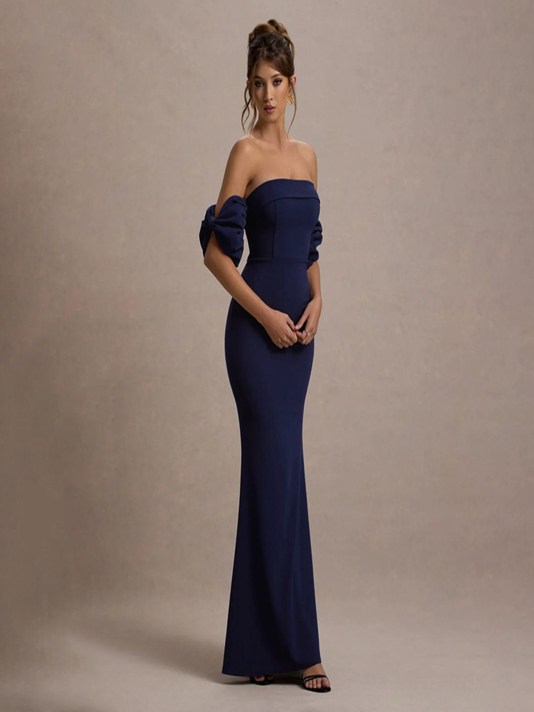 All about you Women Off-Shoulder Maxi Bodycon Dress