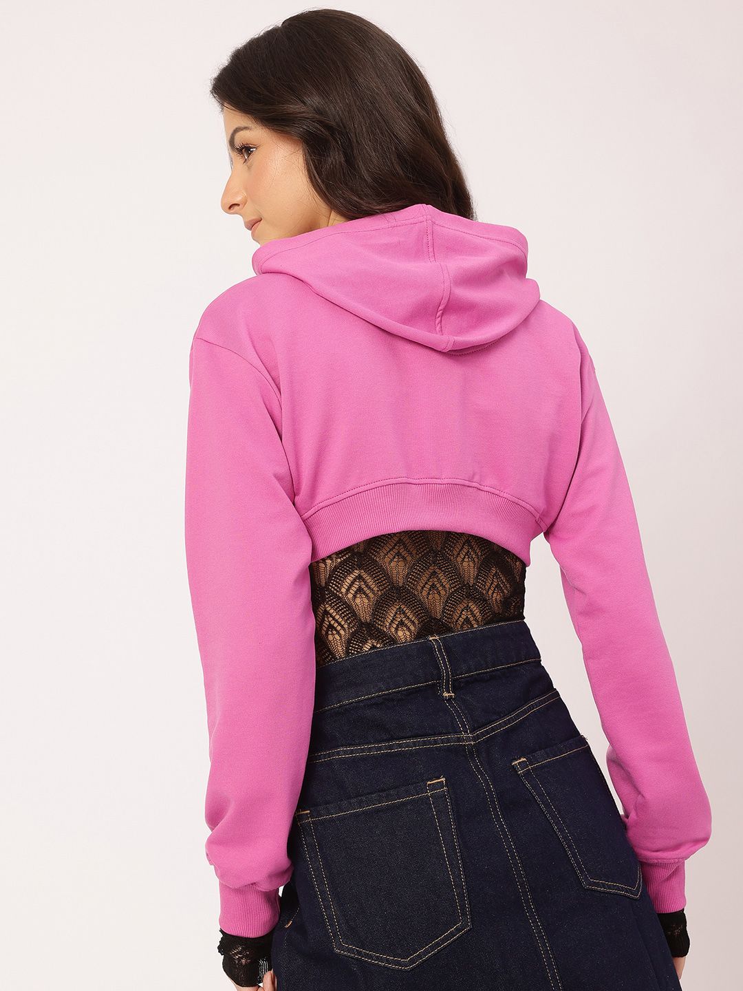 DressBerry Hooded Crop Sweatshirt