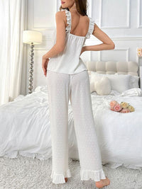 DressBerry Women Self Design Square Neck Top Pyjamas Night suit