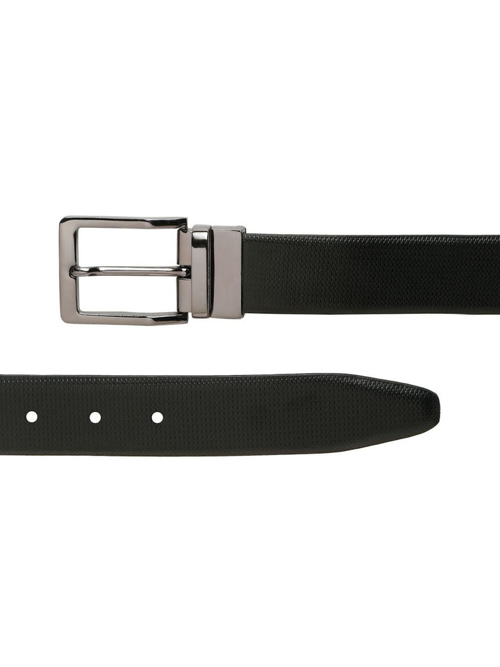 Teakwood Leathers Men Textured Leather Reversible Formal Belt