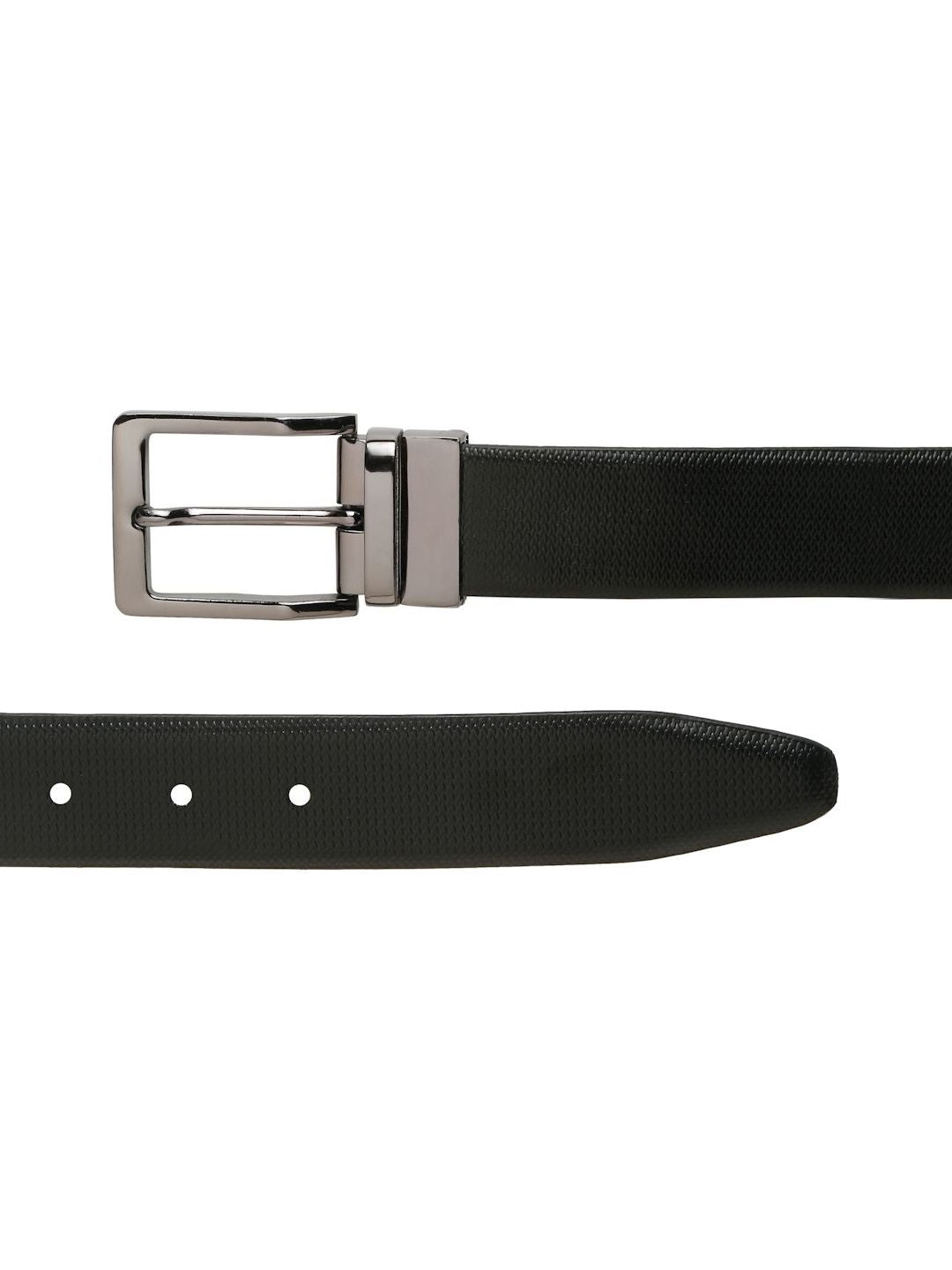 Teakwood Leathers Men Textured Leather Reversible Formal Belt