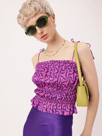DressBerry Hyper Brights Abstract Play Strappy Crop Top