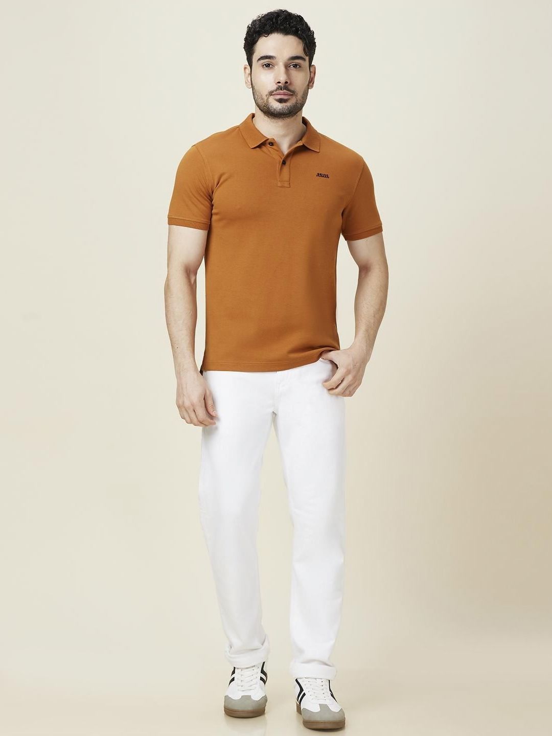 Being Human Men Solid Polo Collar Slim Fit T-shirt