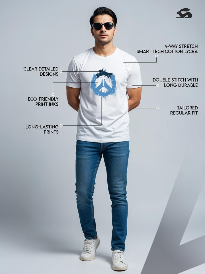 ADRO Men White Tshirts