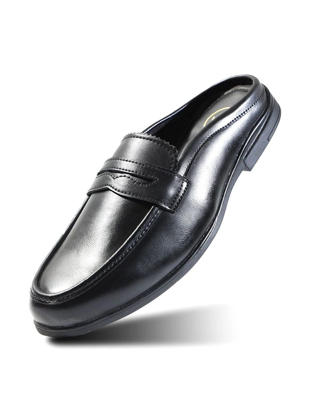 MONKSTORY Atelier 1930 Penny Loafer Mules - Midnight Black