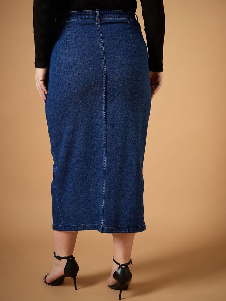 SASSAFRAS Curve Pencil Midi Skirt